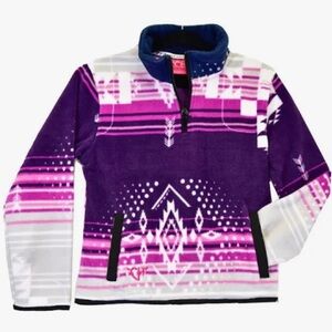 Cowboy Hardware Size L (10-12) Berry Picking 1/4 Zip Aztec Grande Polar Fleece